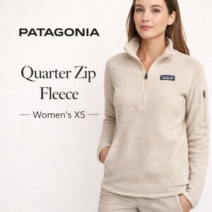 Patagonia Better Sweater Quarter Zip Fleece Pullover Women’s XS Beige